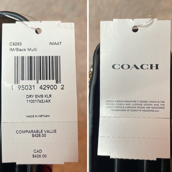 New Coach Klare Leather Crossbody Shoulder Bag Purse With Diary Embroidery Black - Picture 16 of 17